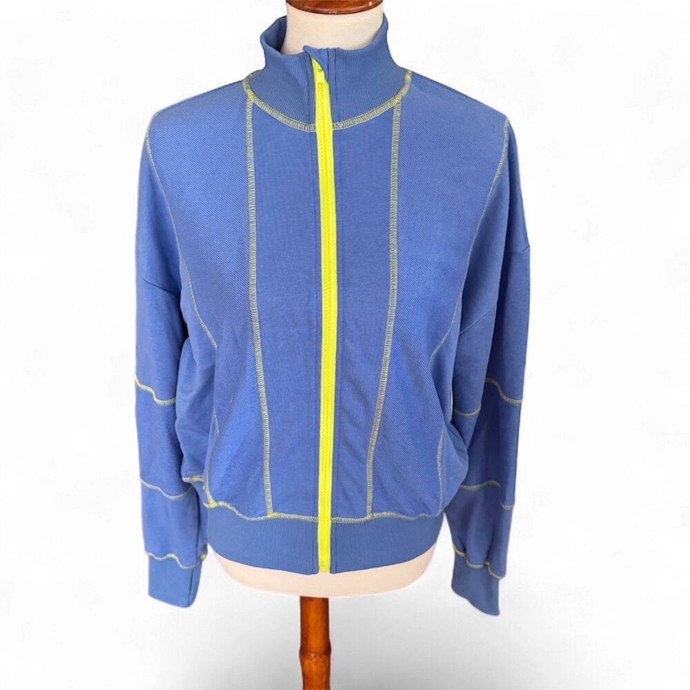 NWT Easel Brand Ladies Vibrant Blue Easel Zip Up Jacket